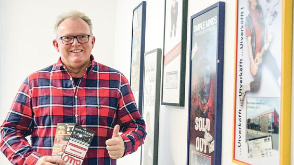 Rock´n Roll-Importeur Ewald Maas. Vor 20 Jahren stellte er mit seinem Bruder Christof das erste Open Air in Wiesmoor auf die Beine. © Fotos: Hanken