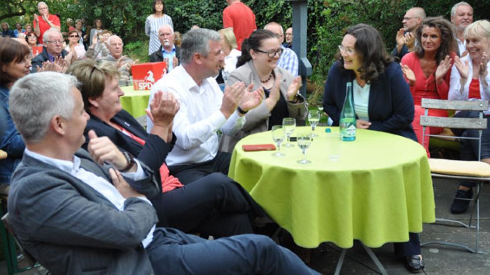 Andrea Nahles war in SPD-Wahlkampfzeiten auch schon in Leer zu Gast.  © Foto: RZ-Archiv
