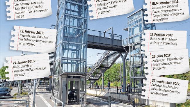 Wieder Panne mit Lift auf Bahnsteig