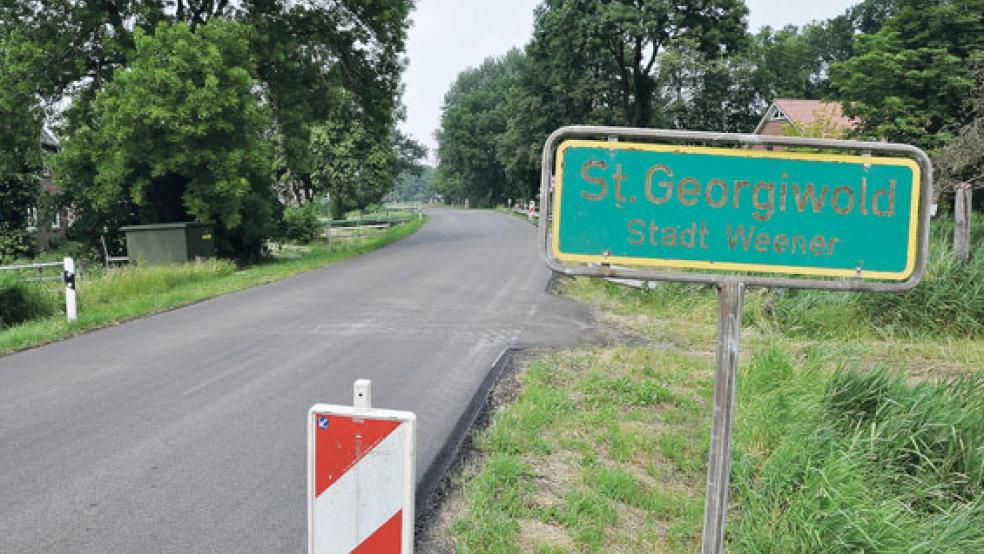 In St. Georgiwold ist die Sanierung der Kreisstraße vorerst abgeschlossen. © Foto: Boelmann
