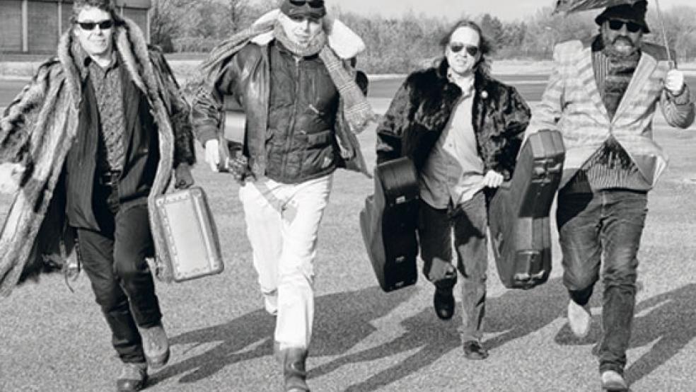 Sie wollen dem Publikum einheizen: Die Band »The Fabulous Guitar Gangsters«. © Foto: privat