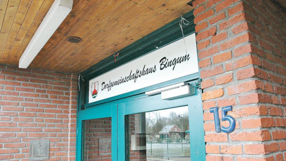 Der Umbau des Dorfgemeinschaftshauses Bingum steht in den Startlöchern. Damit sind die Tage der Einrichtung als Ort für größere Veranstaltungen gezählt. © Archivfoto: Szyska