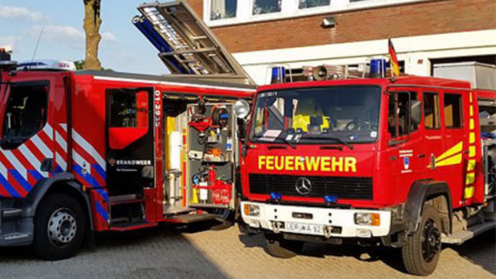 Die Feuerwehr aus Bunde wurde am Montagvormittag für einen Einsatz in den Niederlanden angefordert, der frühzeitig wieder abgebrochen werden konnte.  © Foto: Feuerwehr