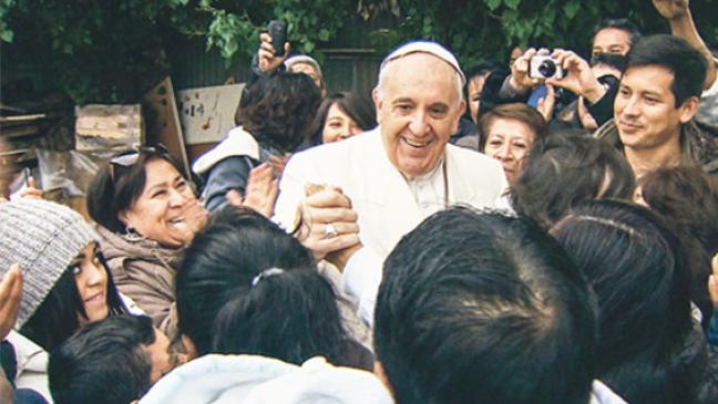 Mit dem Papst auf Tuchfühlung