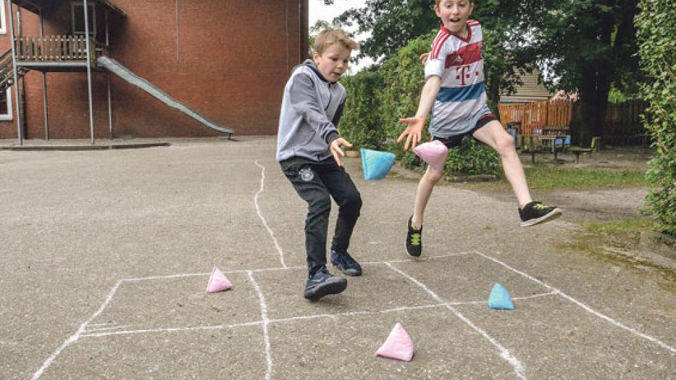 David und David haben nicht nur ihren Vornamen gemeinsam. Beide waren mit vollem Körpereinsatz bei der Sache.  © Fotos: Muising