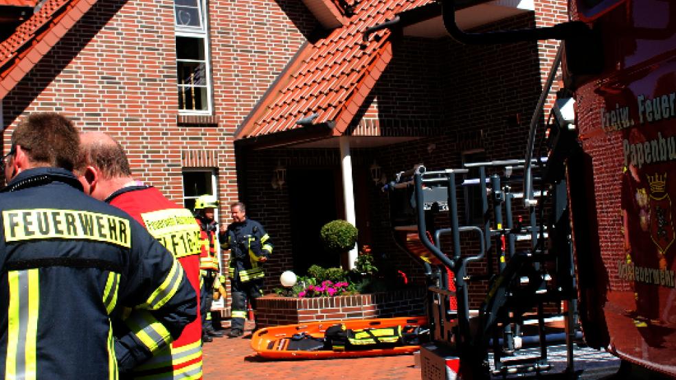 Zu einem Brand an der Weißenburg kam es am Samstagnachmittag. Glücklicherweise konnte die Feuerwehr den Brand schnell ablöschen, Menschen kamen nicht zu Schaden. © Foto: Stadt Papenburg