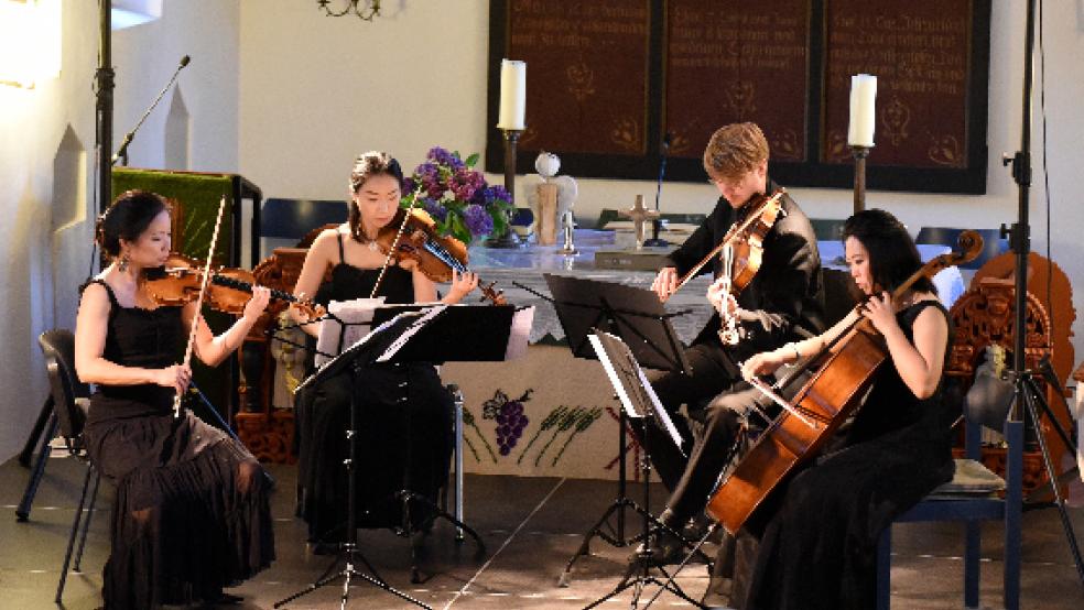 Das Jade-Quartett bei seinem Gastspiel in Wiesens. © Foto: Gleich