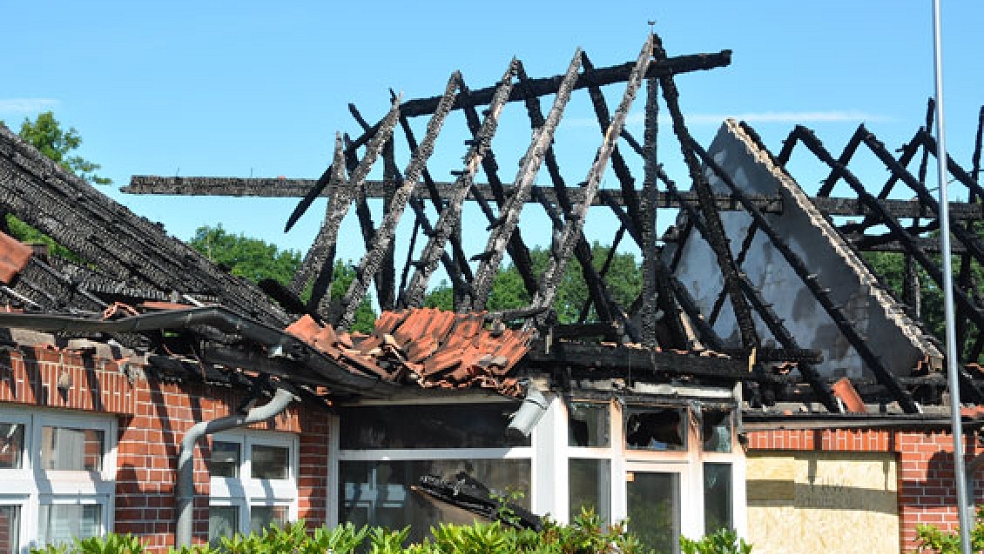 Beim Brand der Förderschule an der Buschfenne in Loga entstand ein Gebäudeschaden von 700.000 Euro. © Foto: Wolters