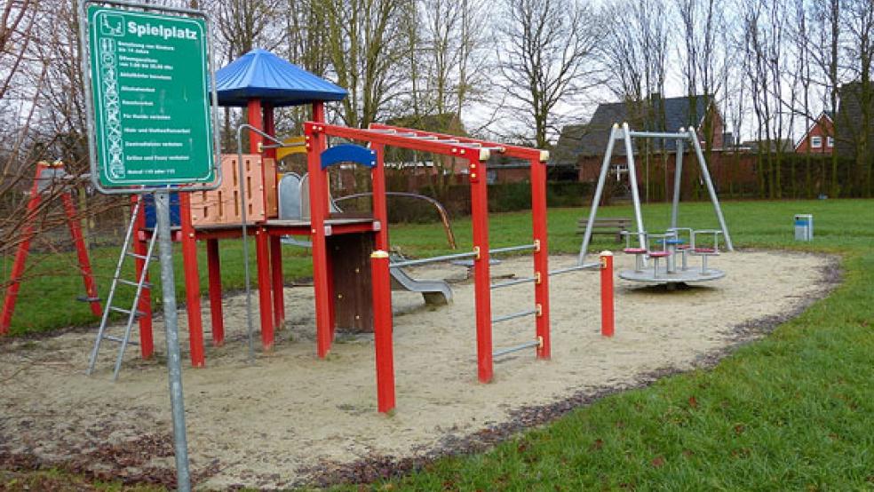 Der Spielplatz am Middelwegtief in Möhlenwarf. Die SPD-Fraktion will den Bestand diskutieren. © Foto:privat