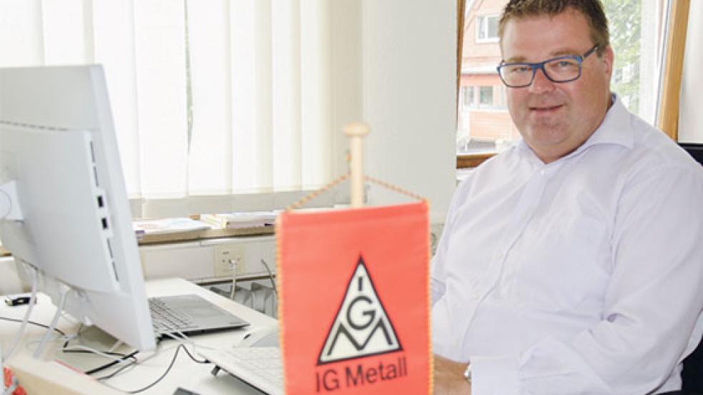 Hofft auf Hilfe vom Landesvater: Thomas Gelder, 1. Bevollmächtiger der IG Metall Leer-Papenburg. © Foto: Hanken