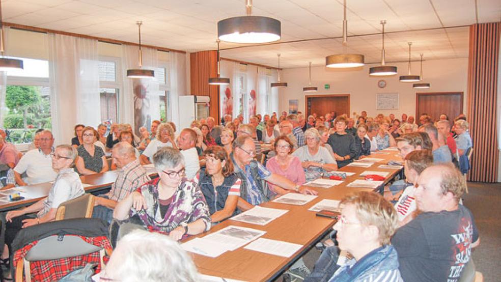 Kein Stuhl blieb frei beim Informationsabend des CDU-Gemeindeverbandes im Ditzumer Gemeindehaus. © Foto: Hoegen