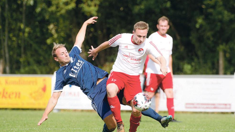Ole Nitters zeigte eine gute Partie und erzielte als kleinster Mann auf dem Platz sogar ein Kopfballtor.  © Foto: Bruins