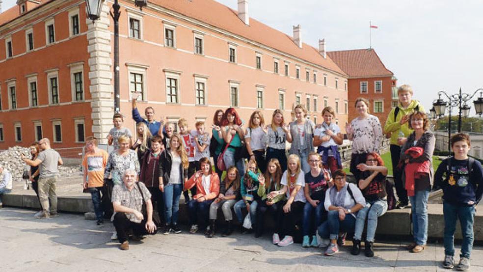 Ein Bild aus dem Oktober 2015: Weeneraner Oberschüler zu Gast im polnischen Rybno. © Foto: privat