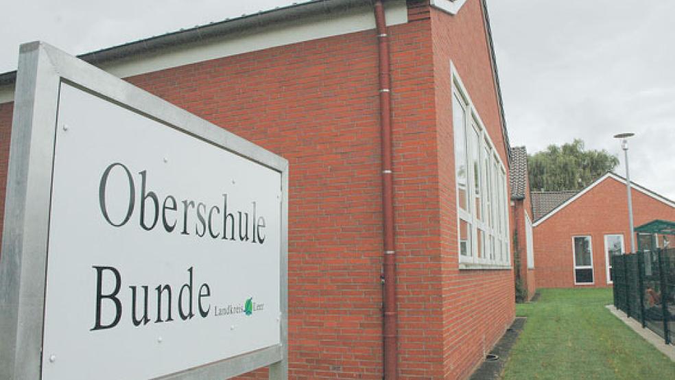 Mehrere Mitarbeiter der Oberschule in Bunde haben über Unwohlsein, trockene Lippen und Halsschmerzen geklagt. Der Grund ist offenbar eine Schadstoffbelastung der Raumluft im Verwaltungsbereich. Die Ursachenforschung dauert an. © Foto: Szyska