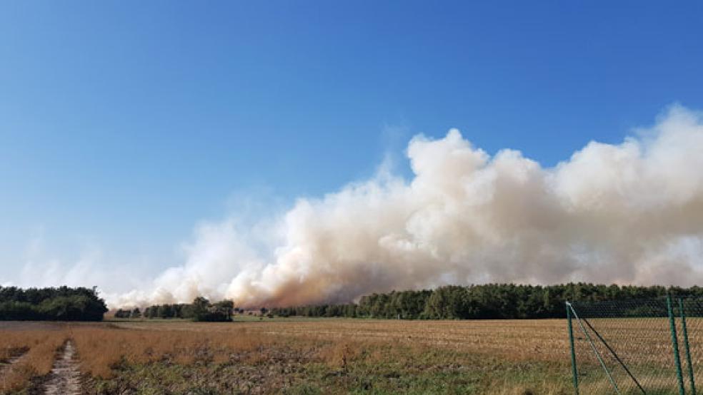 Landrat Reinhard Winter hatte aufgrund des Moorbrandes bei Meppen und der Wetterprognosen am Freitag den Katastrophenfall ausgerufen. Heute wurde der Katastrophenfall wieder aufgehoben.  © Foto: de Winter