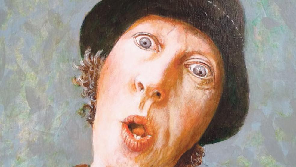 Auch dieses Selbstbildnis wird Koos ten Kate am 14. Oktober in Weener ausstellen. © Foto: privat