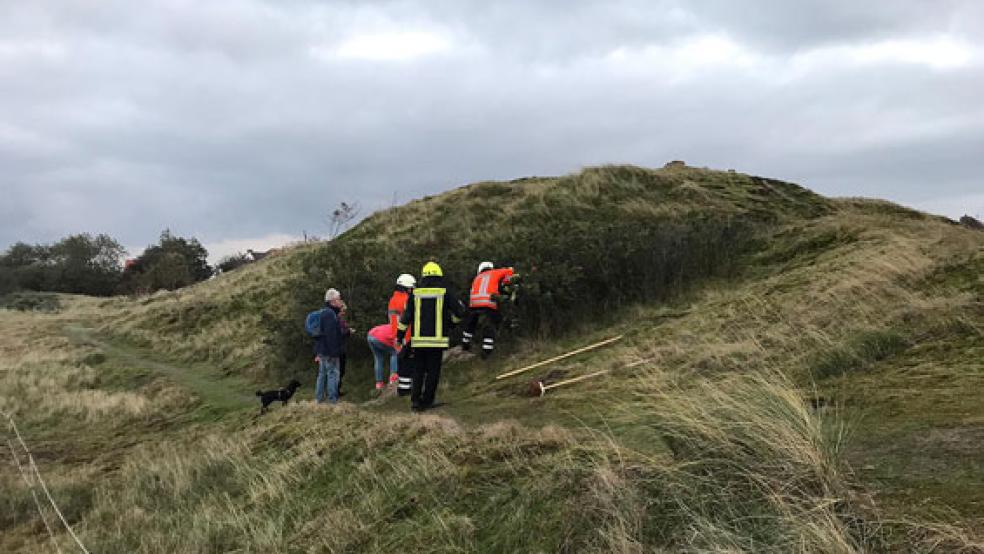 Die Feuerwehr war gestern Abend auf Baltrum im Einsatz. Ein Hund musste gerettet werden. © Foto: Gutbier (Feuerwehr)