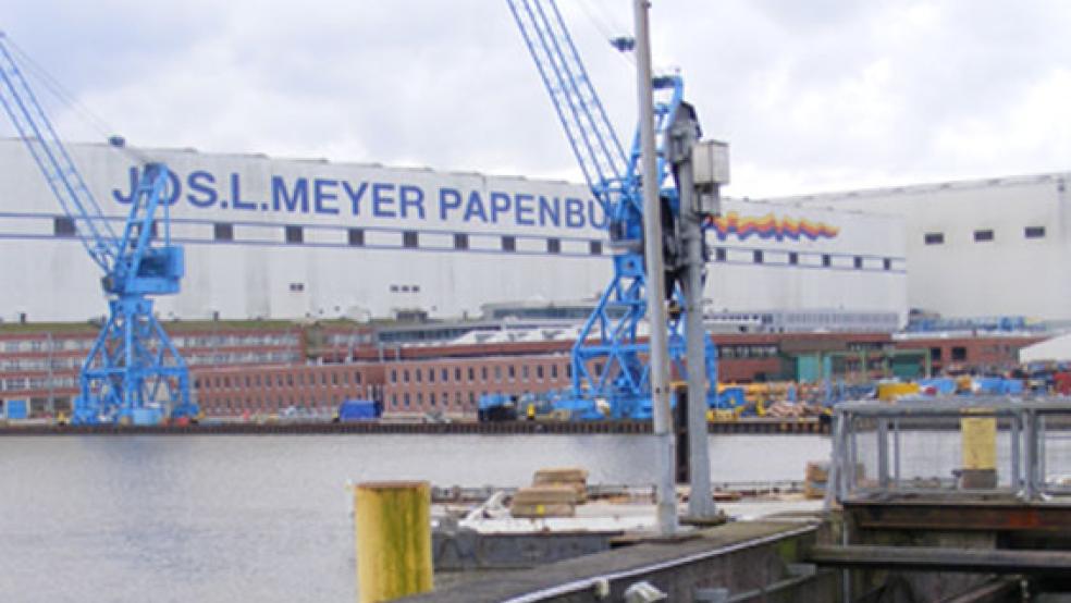 Zwei weitere Kreuzfahrtschiffe sollen auf der Papenburger Werft gebaut werden.  © Foto: RZ-Archiv