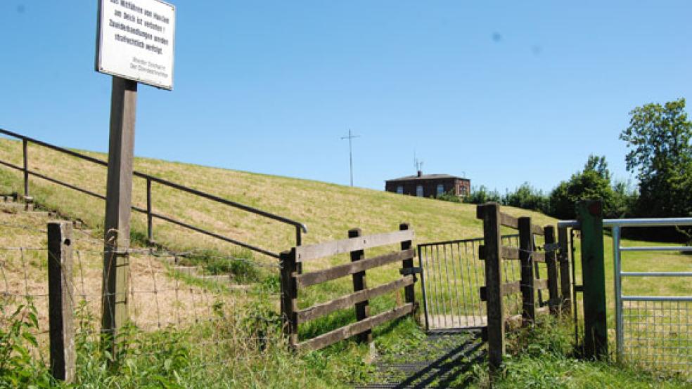 Die Deichübergänge im Stadtgebiet, hier an der Friesenbrücke, sollen nach und nach saniert werden. © Foto: Hoegen