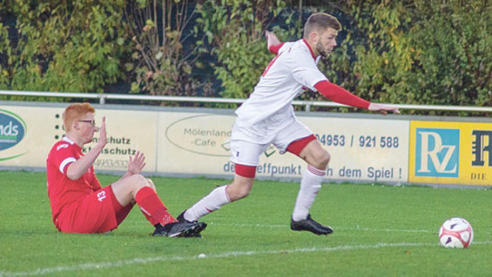 Hier ist der Gegenspieler von Bundes Marcel Frey einen Schritt schneller. © Foto: Ostendorp