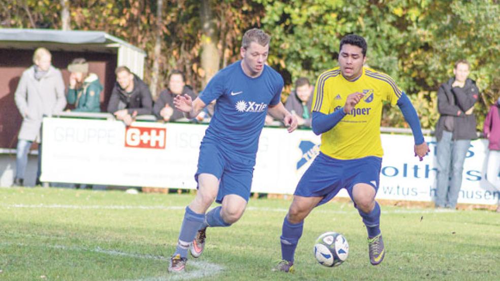 Die Akteure der Spielgemeinschaft um Guyon Westerveld (links) waren Adson Menezes und seinen Weeneranern oft einen Schritt voraus. © Foto: Ostendorp