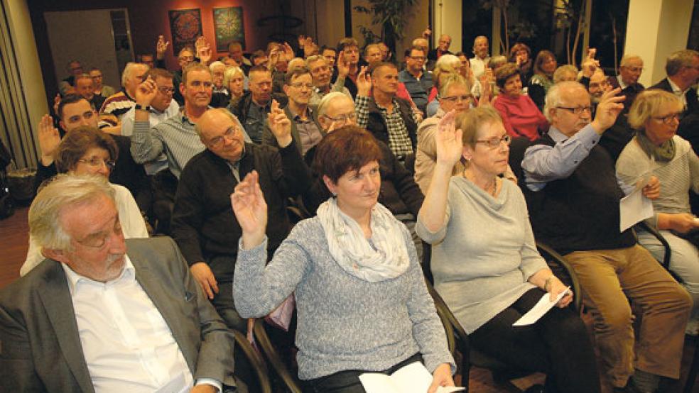 Die Mitgliederversammlung des Allgemeinen Krankenhausvereins für das Rheiderland in Weener am Montagabend war gut besucht. Rund 90 Mitglieder nahmen daran teil, die Versammlung verlief harmonisch. © Fotos: Szyska