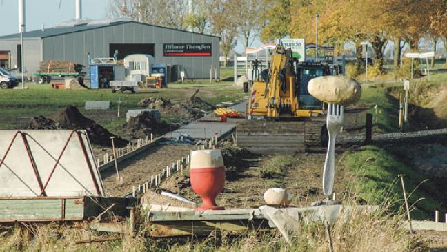 Radweg zum Gewerbegebiet in Bunde nimmt Formen an