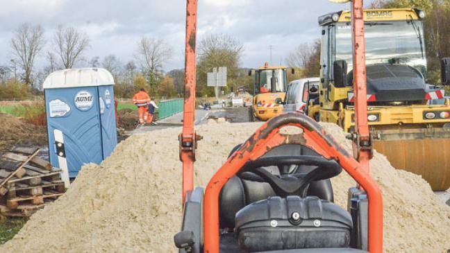 Baustelle später fertig