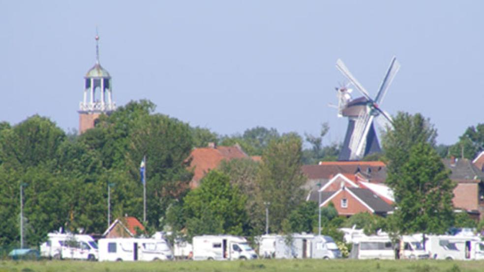 Wohnmobil-Gäste - so wie hier in Ditzum - sollen nach Willen von »«Jemgum 21/Wir für Jemgum« künftig mehr zahlen © Foto: Archiv