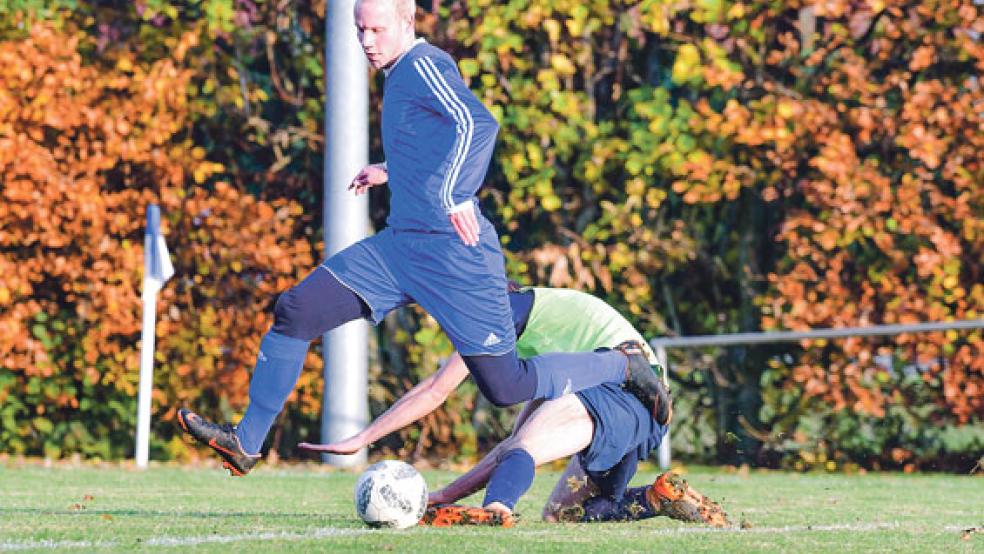 SG-Spieler Markus Geuken konnte sich zwar ein ums andere Mal gegen seine Gegenspieler durchsetzen, blieb vor dem Tor aber insgesamt glücklos. © Foto: Bruins
