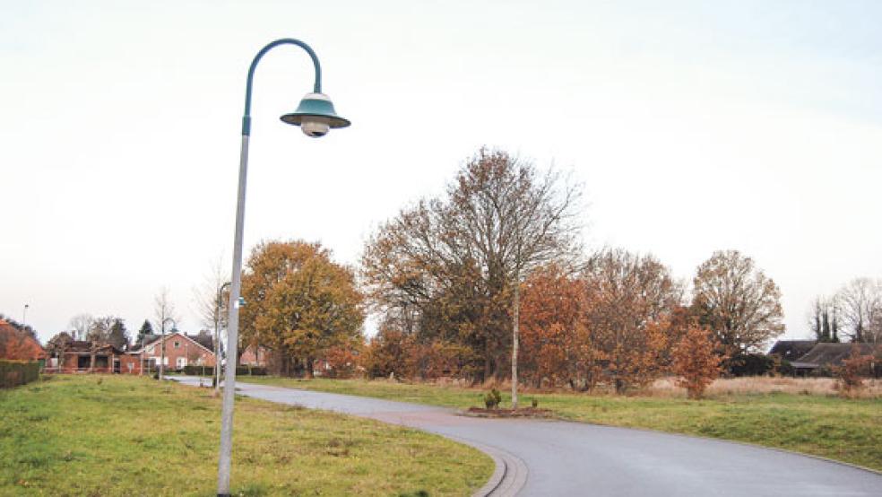 Über den Sanddornweg sollen die Baufahrzeuge ins Neubaugebiet »Jelsgaste« rollen. © Foto: Hoegen