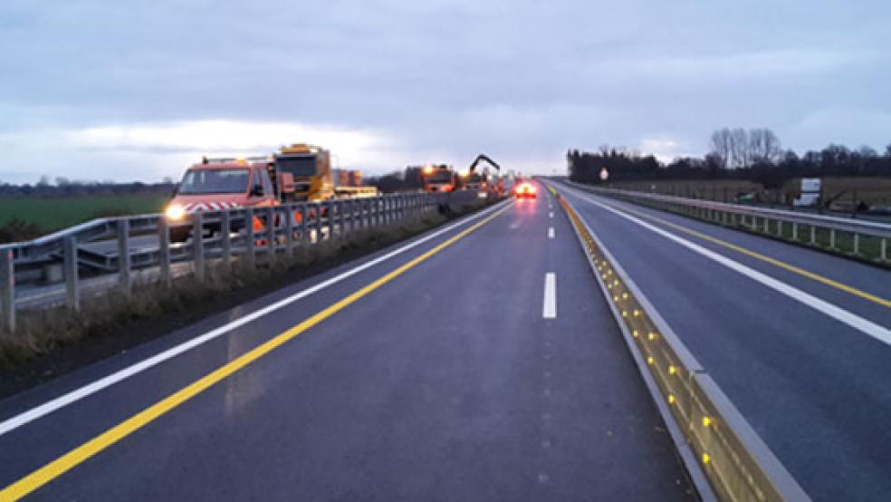 Die Bauarbeiten auf der A 31 zwischen Neermoor und Riepe werden ab heute fortgesetzt. © Foto: Landesbehörde für Straßenbau