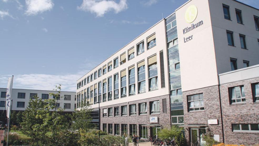 Im Innenhof des Klinikums in Leer entsteht eine neue Intensivstation. Insgesamt werden in den Neubau rund 5,7 Millionen Euro investiert. © Foto: Landkreis 