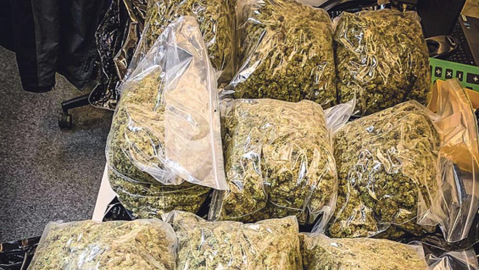 Die zehn Kilogramm Marihuana mit einem Schwarzmarktwert von 100.000 Euro befanden sich im Kofferraum eines Autos, das aus den Niederlanden eingereist war. © Foto: Hauptzollamt Oldenburg
