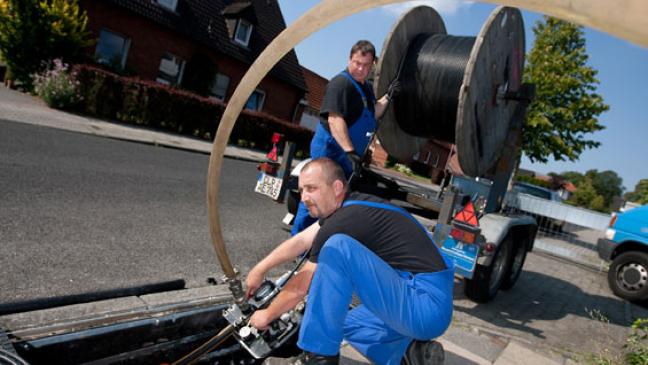 Glasfaserkabel auf 300 Kilometern