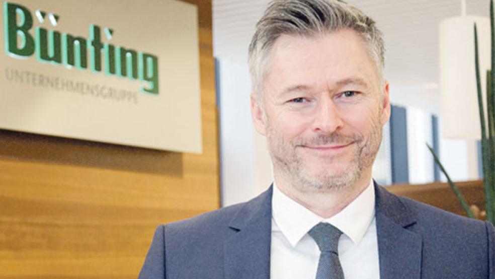 Im grünen Bereich: Vorstandschef Markus Buntz sieht die Bünting-Gruppe wieder auf Erfolgskurs. © Foto: Hanken