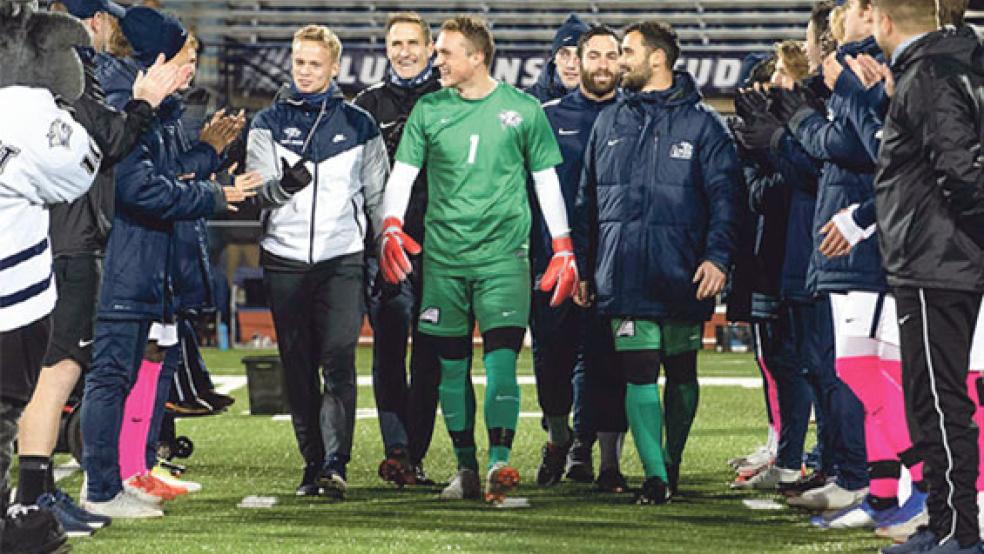 Als Keeper der »Wildcats« wurde der ehemalige Jemgumer Lars Huxsohl zum besten Schlussmann gekürt. © Foto: Meghan Murphy
