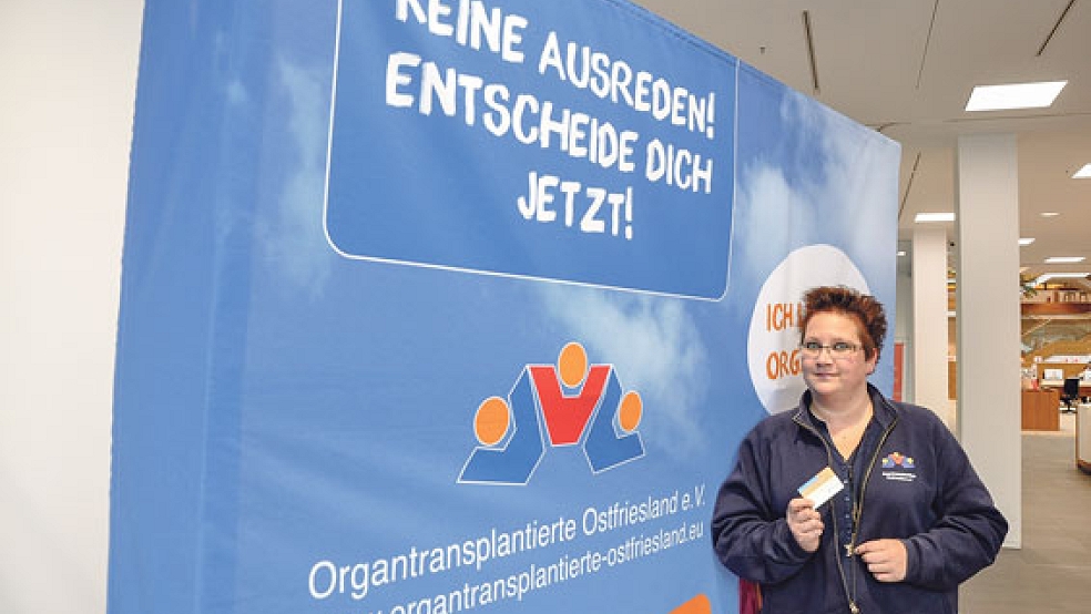 Ihre Geschichte zum Thema »Organspende« erzählte der RZ Janine Tuin aus Weener. © Foto: Boelmann