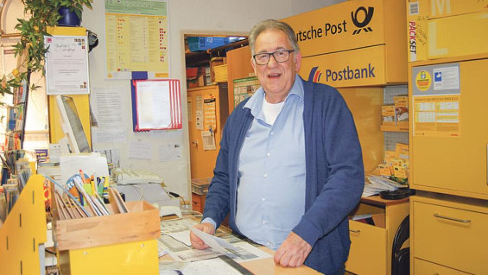 Die Postagentur von Helmut Borus in Bunde schließt am 31. März. © Foto: Hoegen