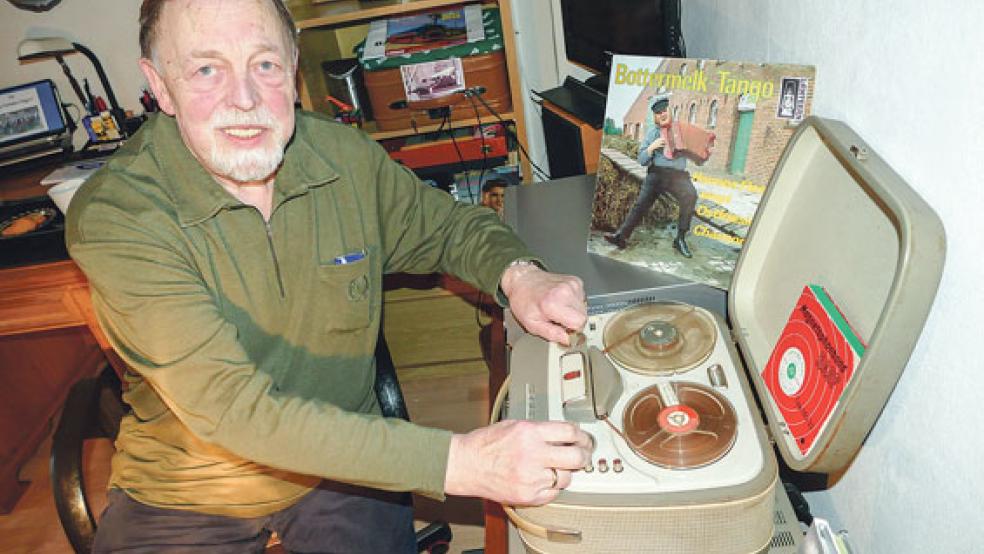 »Hannes Flesner war absolut bodenständig und überhaupt nicht abgehoben«, erinnert sich Günter Hille an seine Begegnung, die er mit seinem Tonband für die Nachwelt festgehalten hat. © Foto: Jürgens