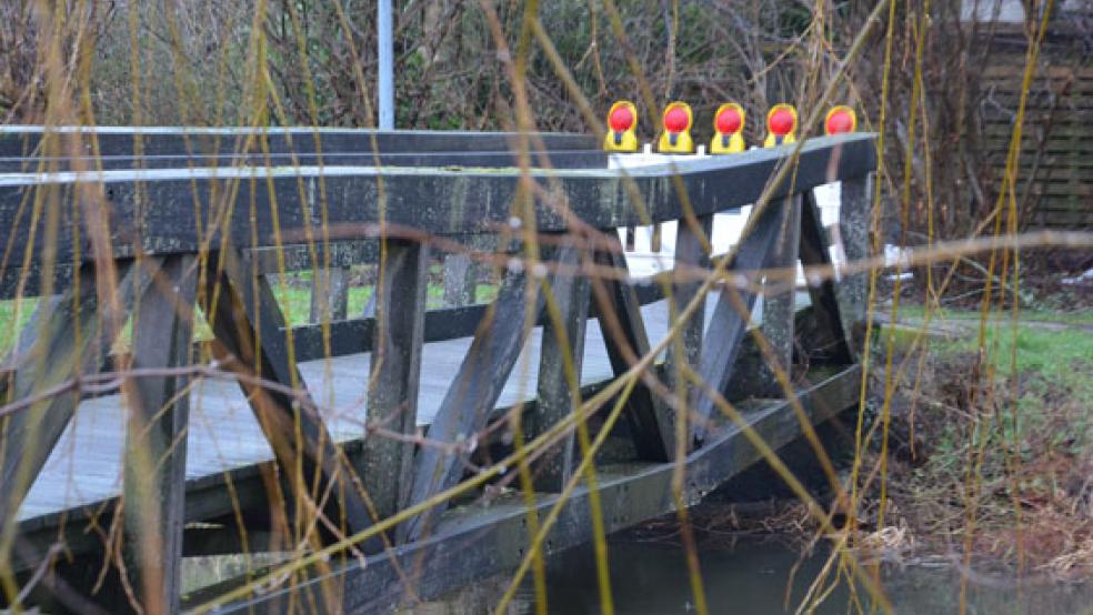 Die Brücke an der Hammenstiege ist derzeit gesperrt. © Foto: Muising