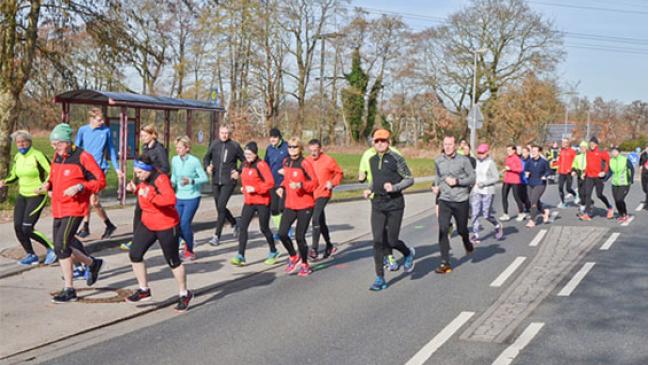 Frühlingshaftes Wetter beim Winterlauf