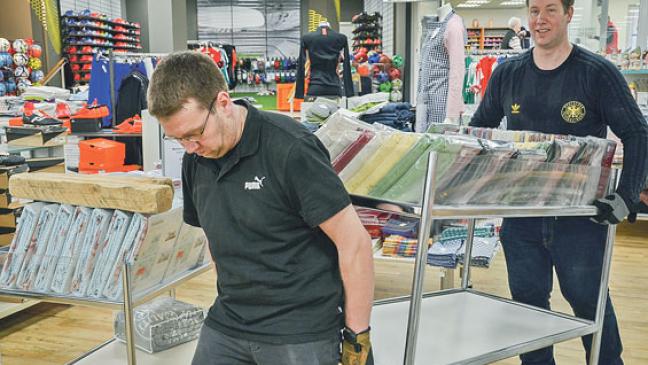 Sportabteilung zieht in den ersten Stock