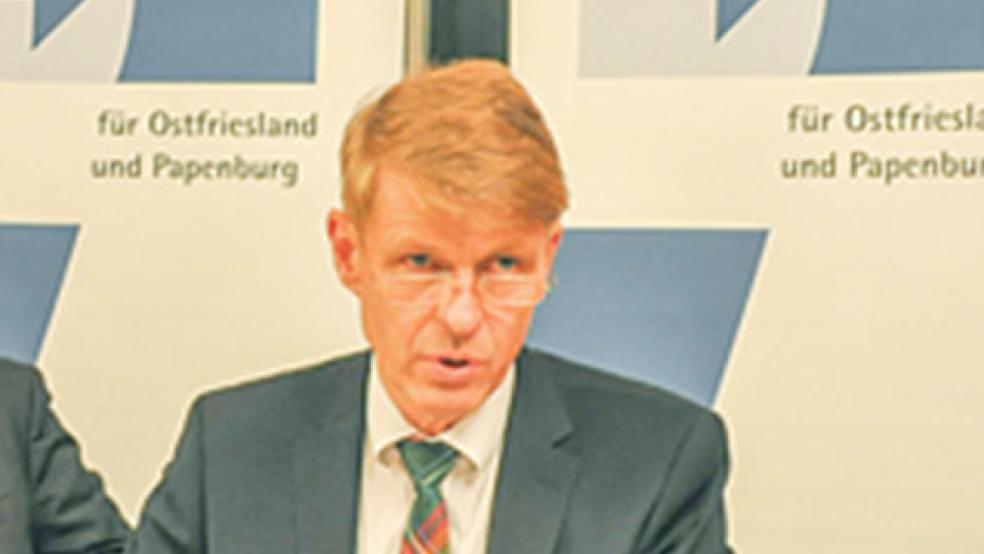 IHK-Präsident Dr. Brons fordert, die Rahmenbedingungen zur Herstellung von Wasserstoff zu verbessern.  © Archivfoto: Boelmann