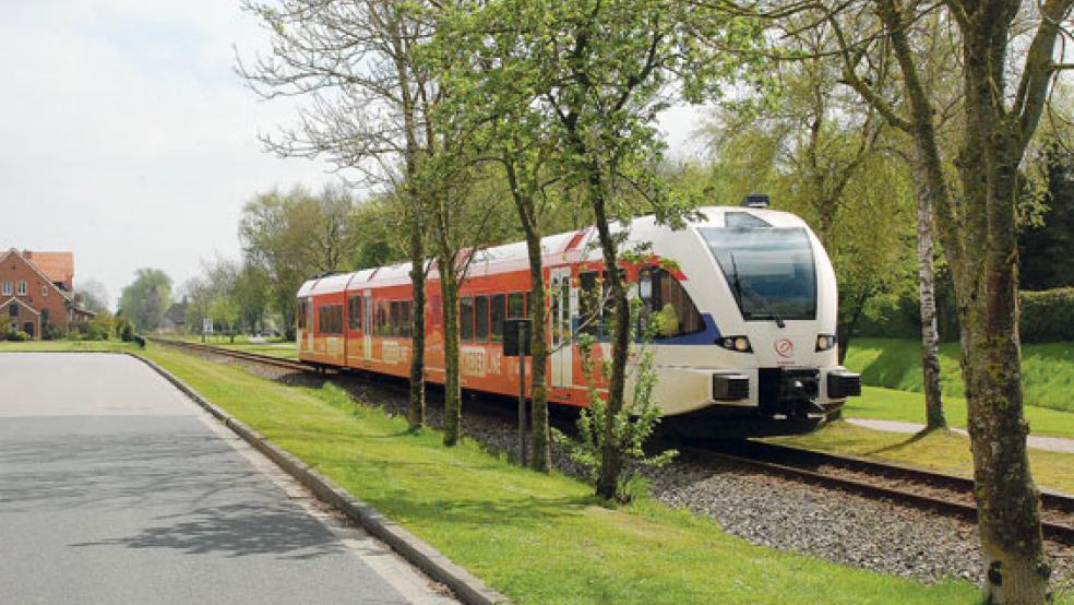 Dieser Standort (unser Bild) unweit des »Combi«-Marktes wird für den neuen Haltepunkt in Bunde offiziell angestrebt. Die Bauarbeiten sollen ab 2022 beginnen.  © Fotoarchiv: Kuper