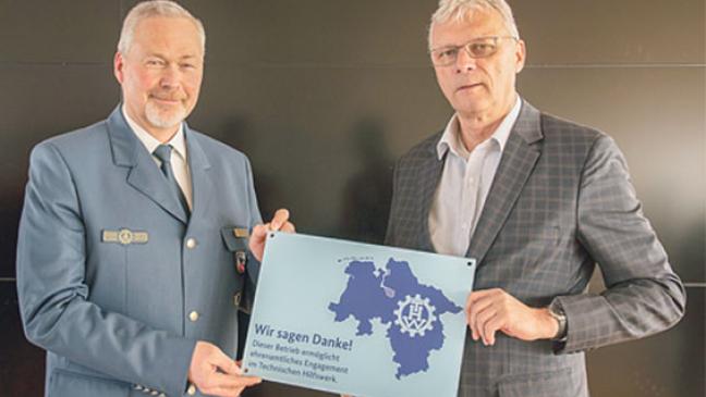 THW ehrt VW-Werk in Emden