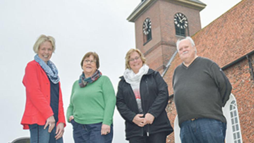Das Orgateam besteht aus Katrin Meinders aus Bunde (von links), Marianne Roosenboom aus Emden, Almuth Wirdemann aus Esens und Johannes Willms aus Bunde.  © Foto: Himstedt
