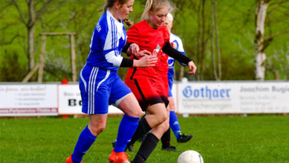 Auch schon gegen Kickers Emden stimmte die Leistung der Jemgumerinnen. Gegen die SG reichte es jetzt allerdings nicht, um zu punkten. © Foto: Bruins