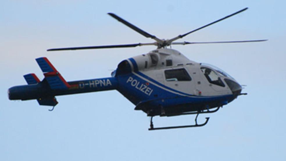 Über Hinte kreiste auch ein Polizei-Hubschrauber. © Symbolfoto: Hanken