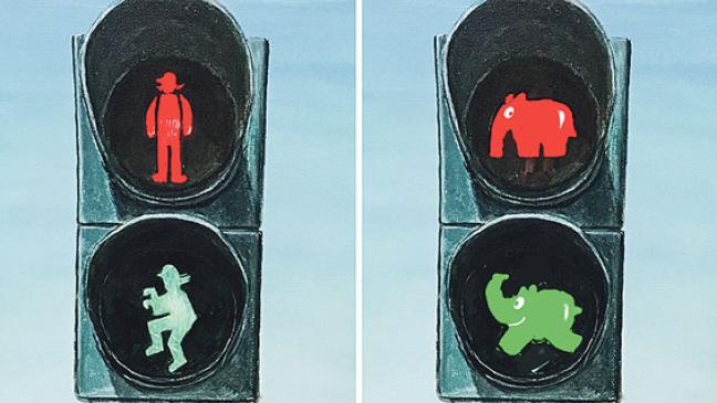 Otto soll in Grün auf Ampeln hüpfen